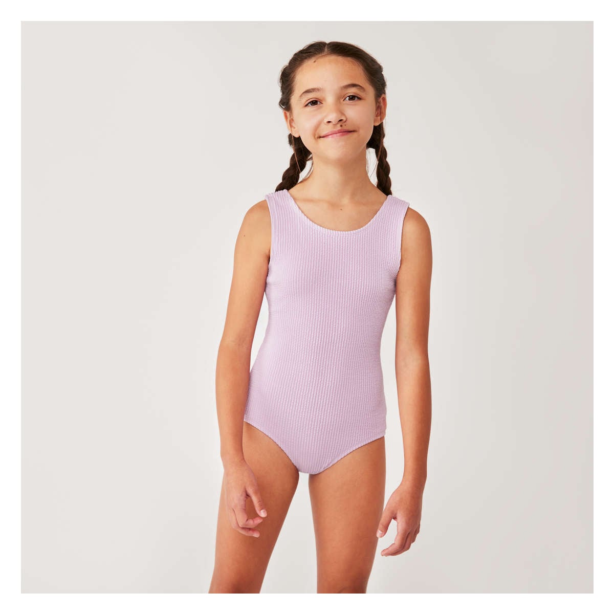Kid Girls' Textured Swimsuit in Bright Purple from Joe Fresh Kid Girls' Textured Swimsuit in Bright Purple from Joe Fresh